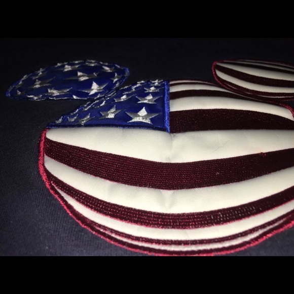 Disney MICKEY American Stars Stripes Sweat shirt M - Picture 4 of 8